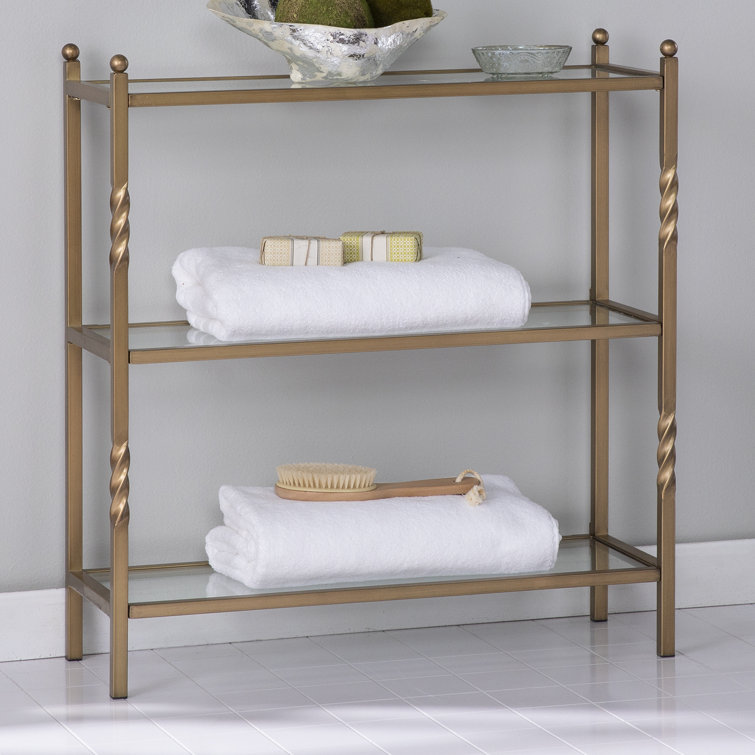 Gold Freestanding Bathroom Shelf Everything Bathroom